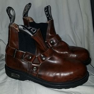 Mens CULT Club Biker Short Boots Sz 8